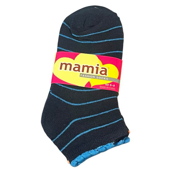 Mamia Accessories - Mamia Ankle Socks 3 Pair Women's Size 6 8 Striped Multicolor